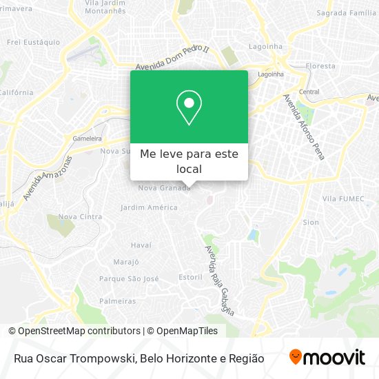 Rua Oscar Trompowski mapa