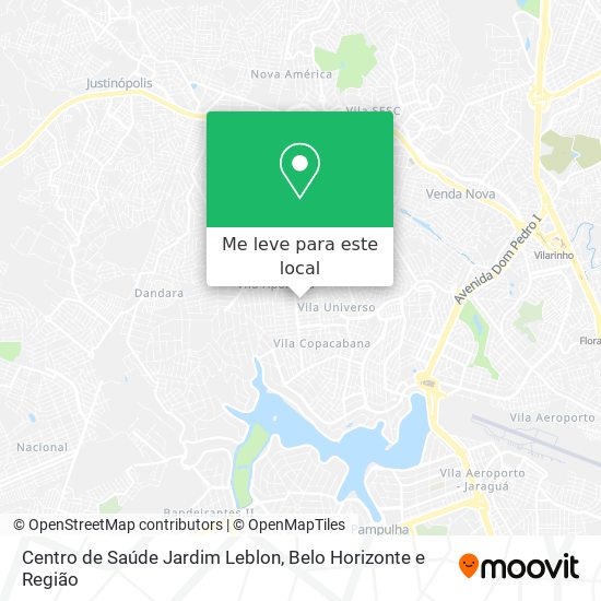 Centro de Saúde Jardim Leblon mapa