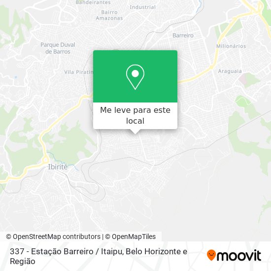 337 - Estação Barreiro / Itaipu mapa