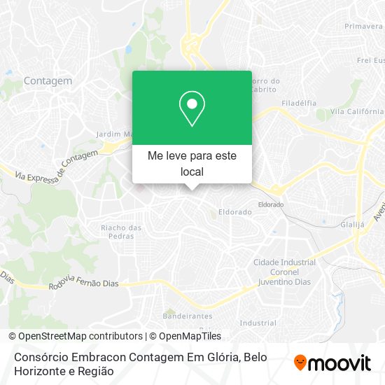 Consórcio Embracon Contagem Em Glória mapa