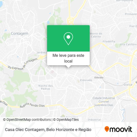 Casa Olec Contagem mapa