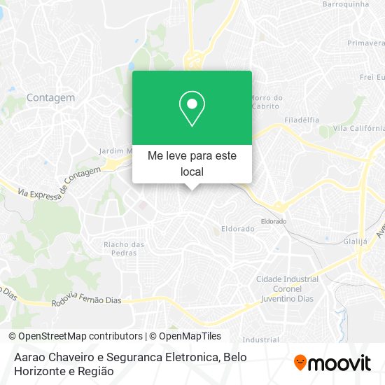 Aarao Chaveiro e Seguranca Eletronica mapa