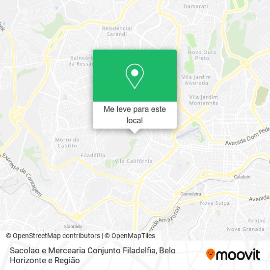 Sacolao e Mercearia Conjunto Filadelfia mapa