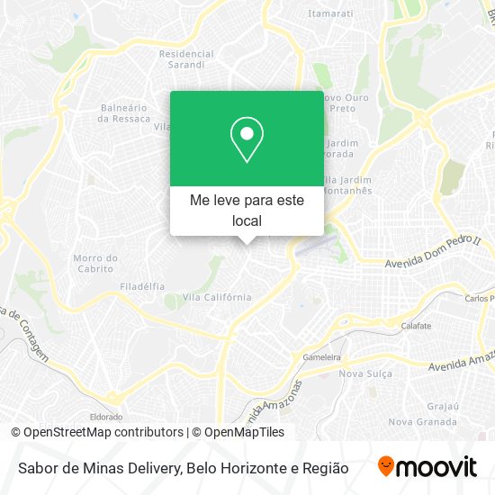 Sabor de Minas Delivery mapa