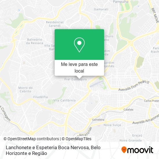 Lanchonete e Espeteria Boca Nervosa mapa