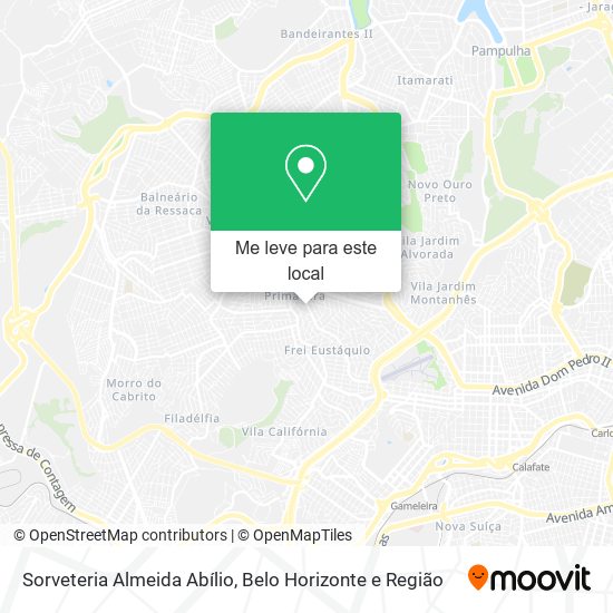 Sorveteria Almeida Abílio mapa