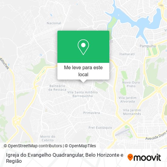 Igreja do Evangelho Quadrangular mapa