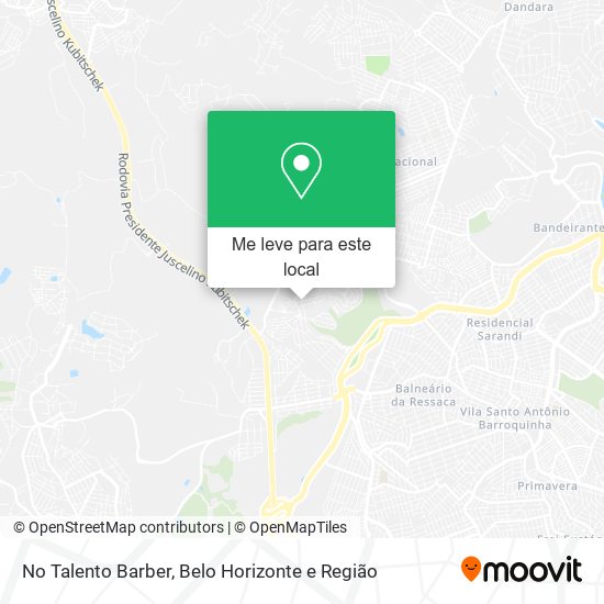 No Talento Barber mapa