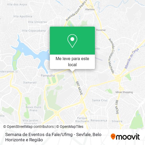 Semana de Eventos da Fale / Ufmg - Sevfale mapa