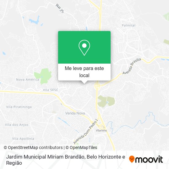 Jardim Municipal Míriam Brandão mapa