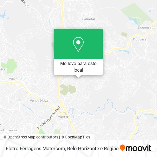 Eletro Ferragens Matercom mapa