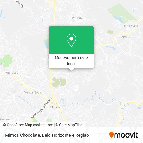 Mimos Chocolate mapa