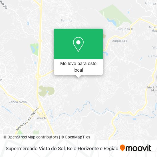 Supermercado Vista do Sol mapa