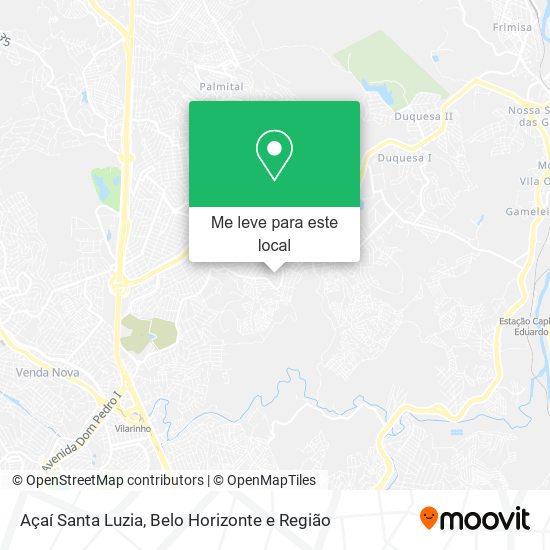 Açaí Santa Luzia mapa