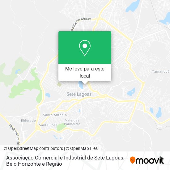 Associação Comercial e Industrial de Sete Lagoas mapa