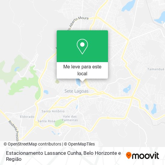 Estacionamento Lassance Cunha mapa