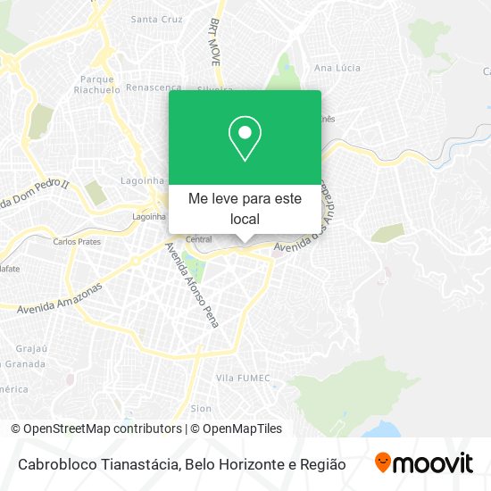Cabrobloco Tianastácia mapa
