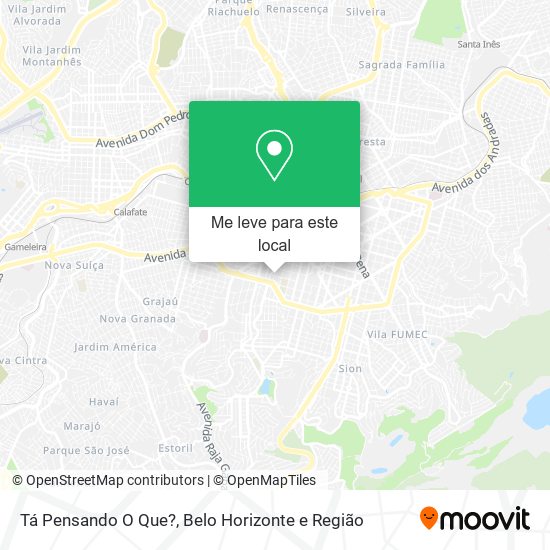Tá Pensando O Que? mapa