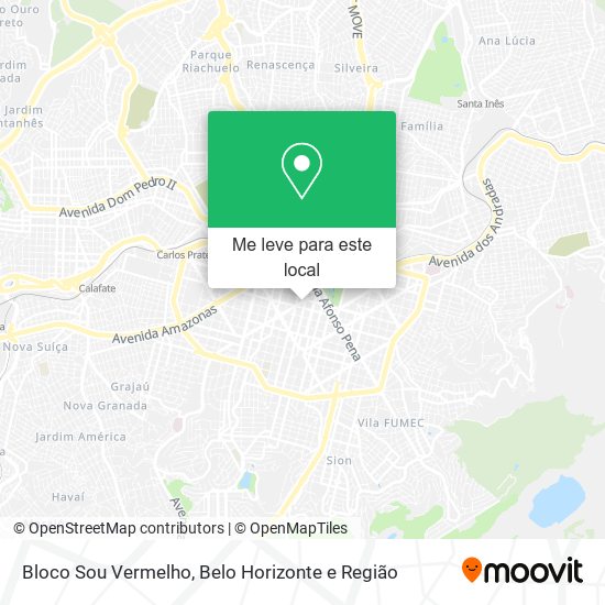 Bloco Sou Vermelho mapa