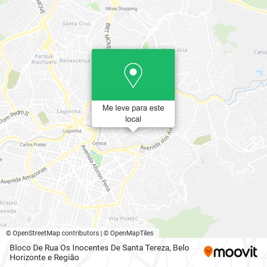 Bloco De Rua Os Inocentes De Santa Tereza mapa