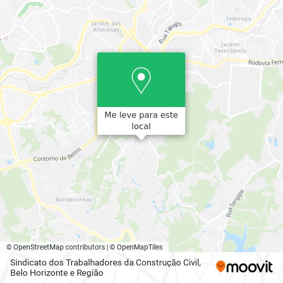 Sindicato dos Trabalhadores da Construção Civil mapa