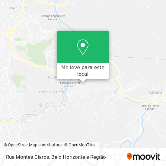 Rua Montes Claros mapa