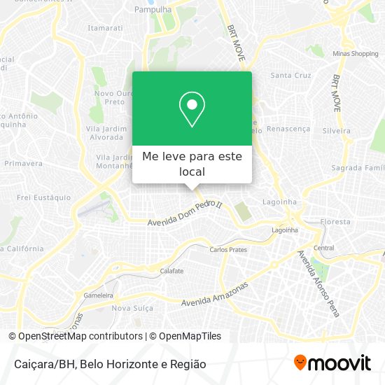 Caiçara/BH mapa