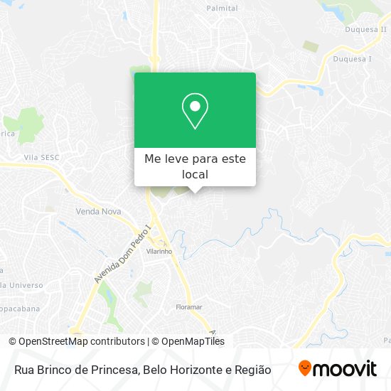 Rua Brinco de Princesa mapa