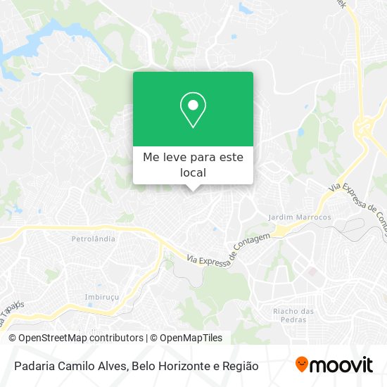 Padaria Camilo Alves mapa