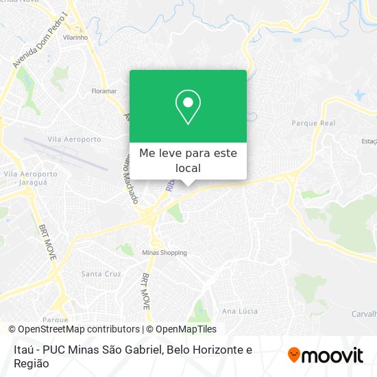 Itaú - PUC Minas São Gabriel mapa