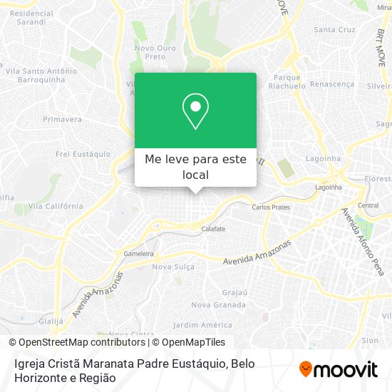 Igreja Cristã Maranata Padre Eustáquio mapa