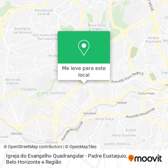 Igreja do Evangelho Quadrangular - Padre Eustaquio mapa