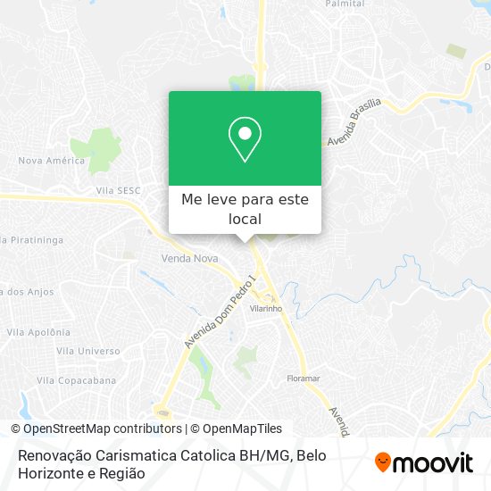 Renovação Carismatica Catolica BH / MG mapa