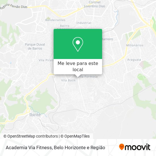 Academia Via Fitness mapa