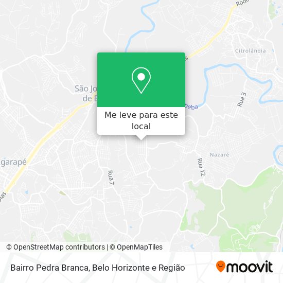 Bairro Pedra Branca mapa