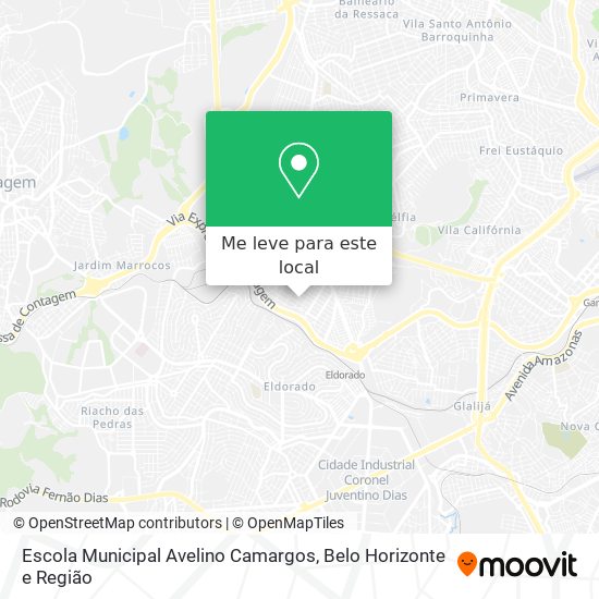 Escola Municipal Avelino Camargos mapa