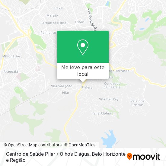Centro de Saúde Pilar / Olhos D'água mapa
