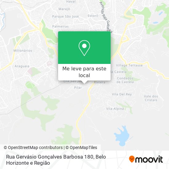 Rua Gervásio Gonçalves Barbosa 180 mapa