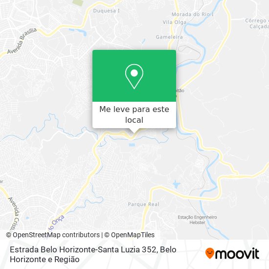 Estrada Belo Horizonte-Santa Luzia 352 mapa