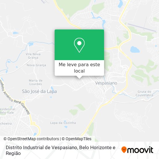 Distrito Industrial de Vespasiano mapa