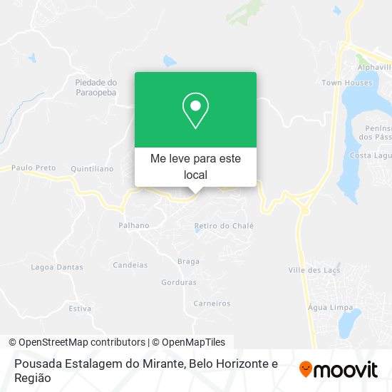 Pousada Estalagem do Mirante mapa