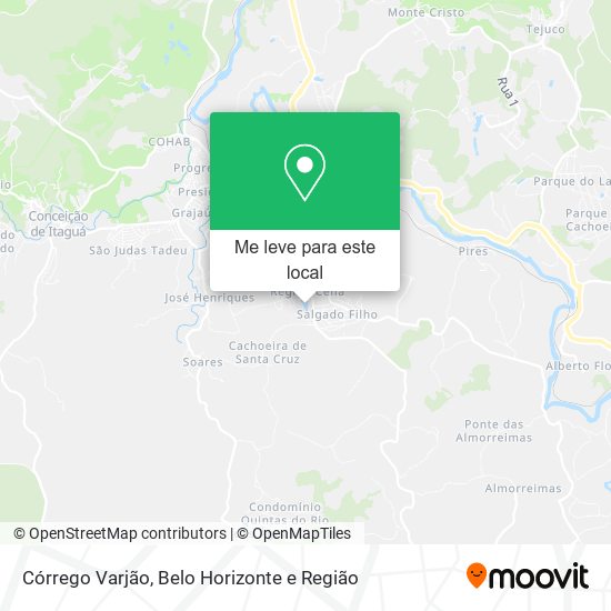 Córrego Varjão mapa