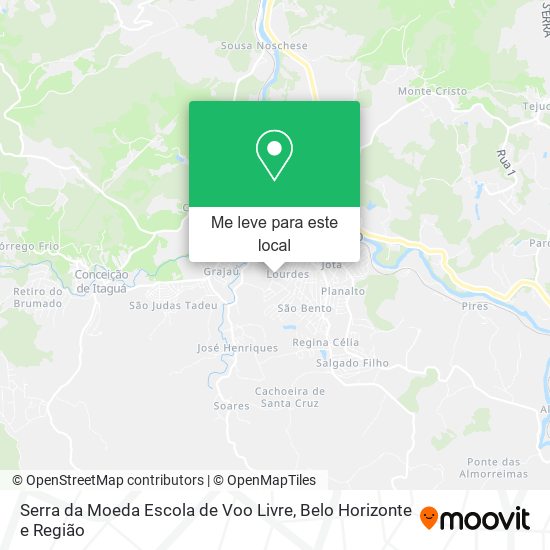Serra da Moeda Escola de Voo Livre mapa