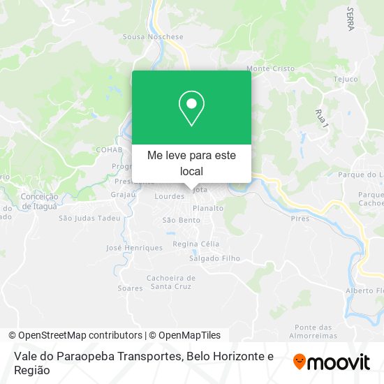 Vale do Paraopeba Transportes mapa