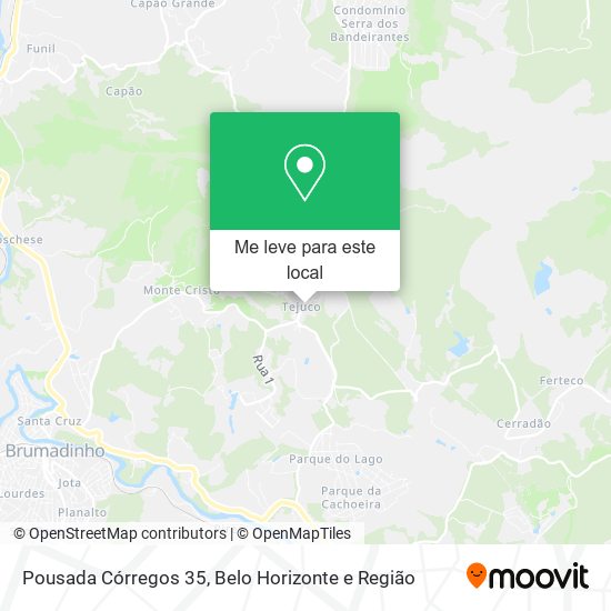 Pousada Córregos 35 mapa