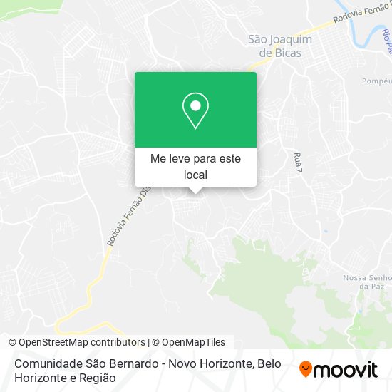 Comunidade São Bernardo - Novo Horizonte mapa