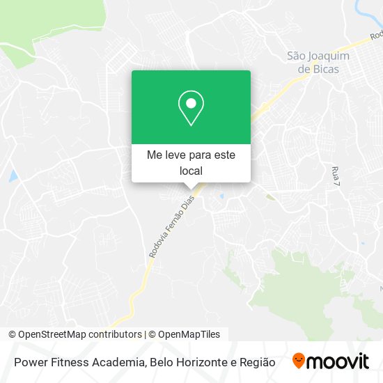 Power Fitness Academia mapa