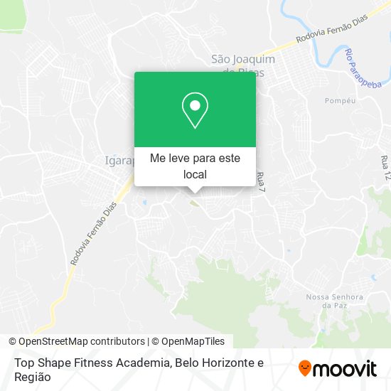 Top Shape Fitness Academia mapa