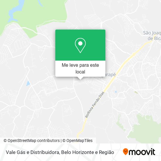 Vale Gás e Distribuidora mapa