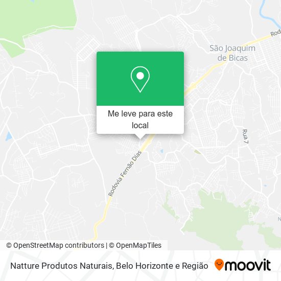 Natture Produtos Naturais mapa